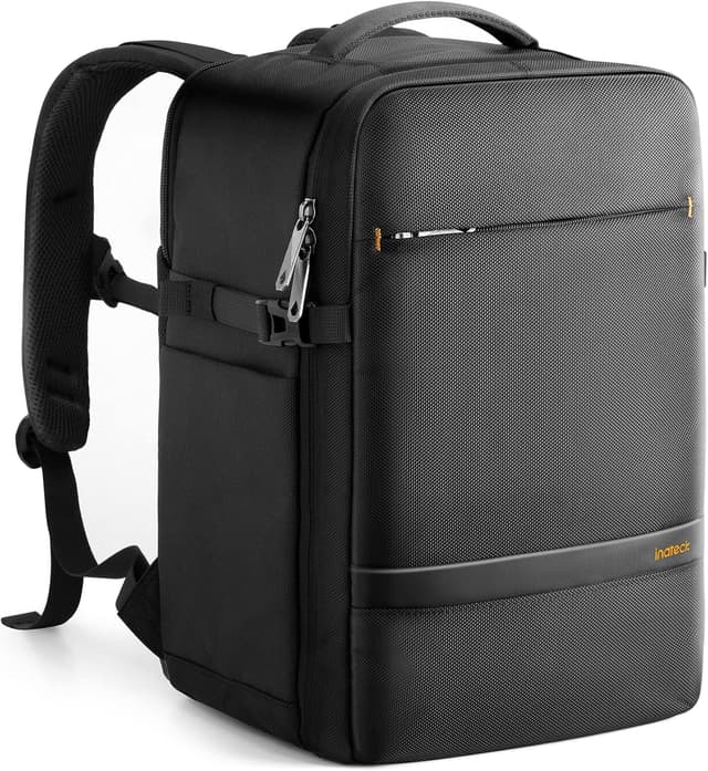 Detalle de Inateck 20L Ryanair Handgepäck 40 x 25 x 20 cm Reiserucksack mit Laptopfach und Trolley-Gurt