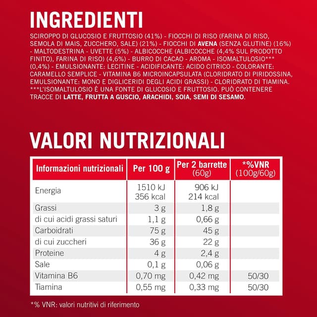 Thumbnail 4 de ENERVIT Competition Bar Albicocca 30g 22g carboidrati