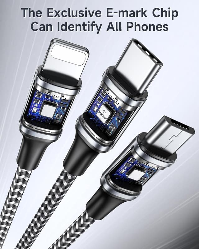 Detalle 2 de RAVIAD 100W Multi-USB 3in1 Kabel 2 m