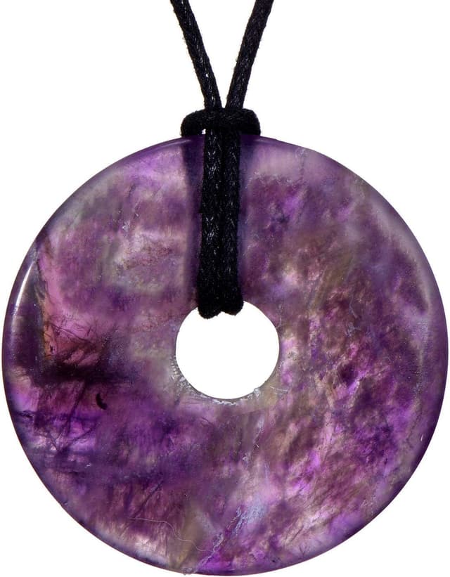 Thumbnail 6 de Collier Morella Femme de 80 cm avec pendentif donut en pierre précieuse et petit sac