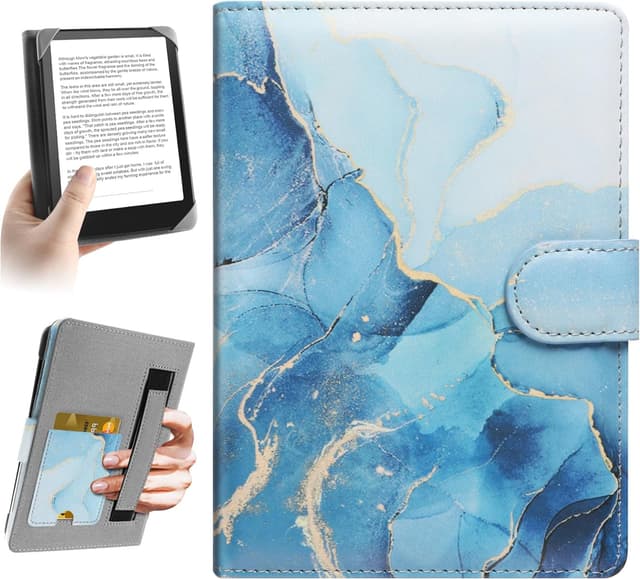 Detalle de HoYiXi Universale Lederhülle 6-6.8'' Blau