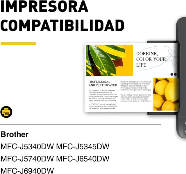 Thumbnail 1 de 🖨️ DOREINK LC422XL Compatibles para Brother MFC-J5340DW - Pack de 8