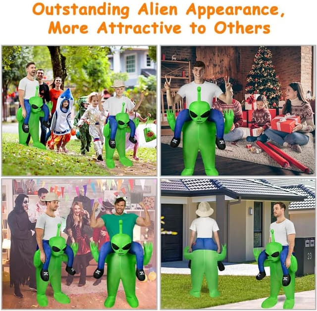 Detalle 2 de AYBUY Aufblasbares Alien Kostüm 160–190 cm 👽