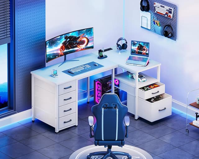 Thumbnail 6 de Coleshome Schreibtisch L-Form 140x80