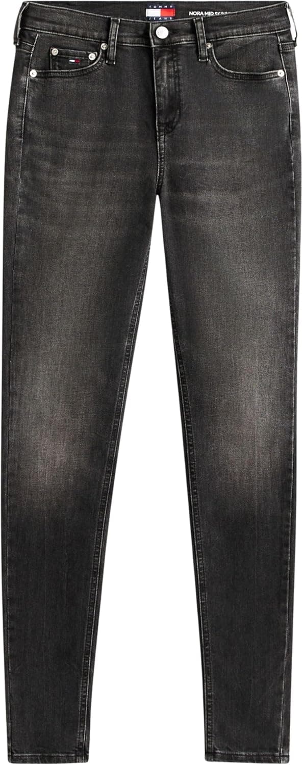 Detalle de Tommy Jeans Nora MR Skny AH1280 DW0DW22661: skinny donna in stile essenziale