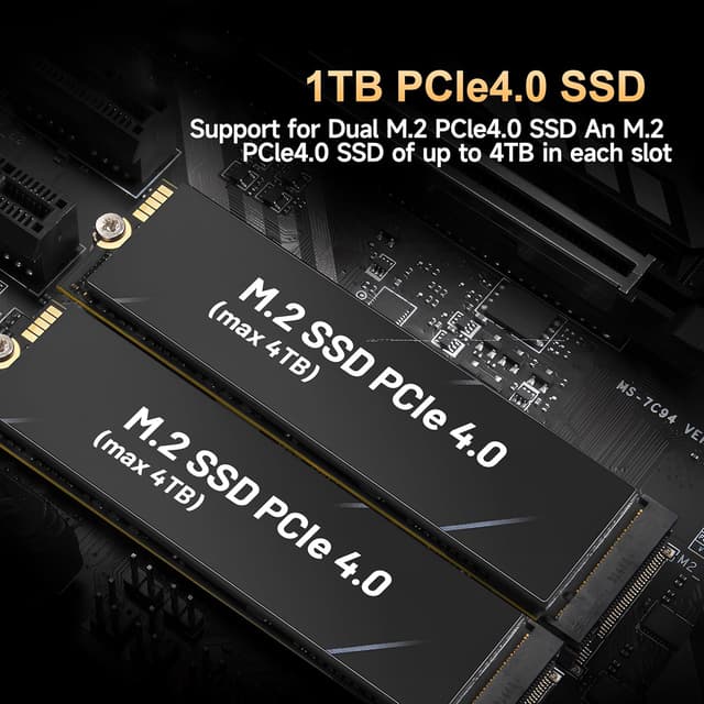 Detalle de Beelink SER5 Max Mini PC (Ryzen 7 7735HS, 24GB LPDDR5, 1TB PCIe 4.0, Radeon 680M)