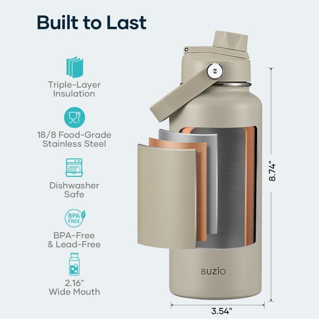 Thumbnail 3 de BUZIO 32 oz insulated water bottle