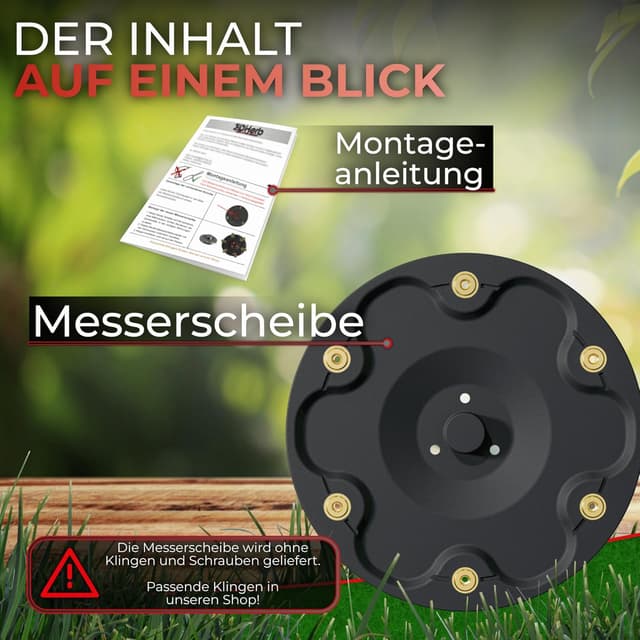 Detalle de 6-fach Messerscheibe kompatibel mit Segway Navimow i-Serie (i105E, i108E, i110n, i205 AWD, i208 AWD) – Premium Mähteller aus glasfaserverstärktem Kunststoff
