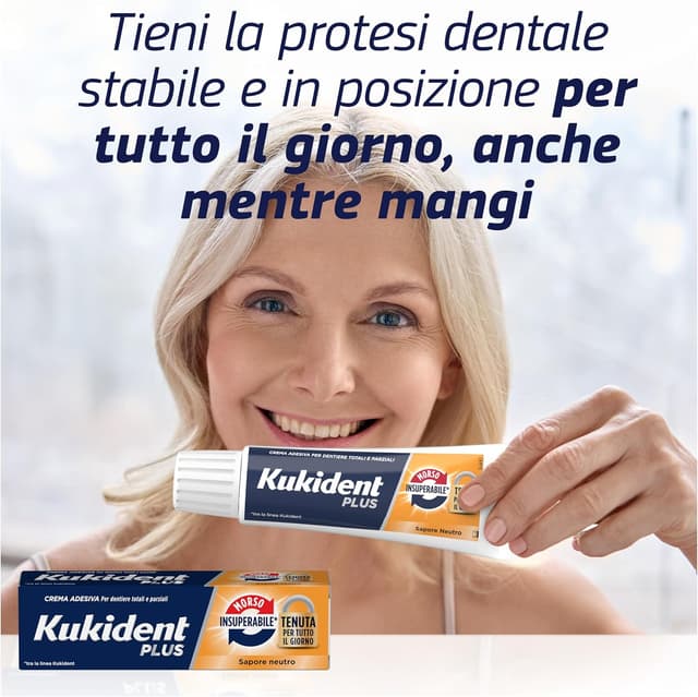 Thumbnail 5 de Kukident Plus Crema adesiva per protesi 3×35g 🦷