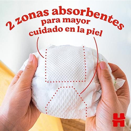 Detalle de HUGGIES Extra Care Pañales para Recién Nacido Talla 2 (3-6 kg) con diseños Disney, 160 pañales