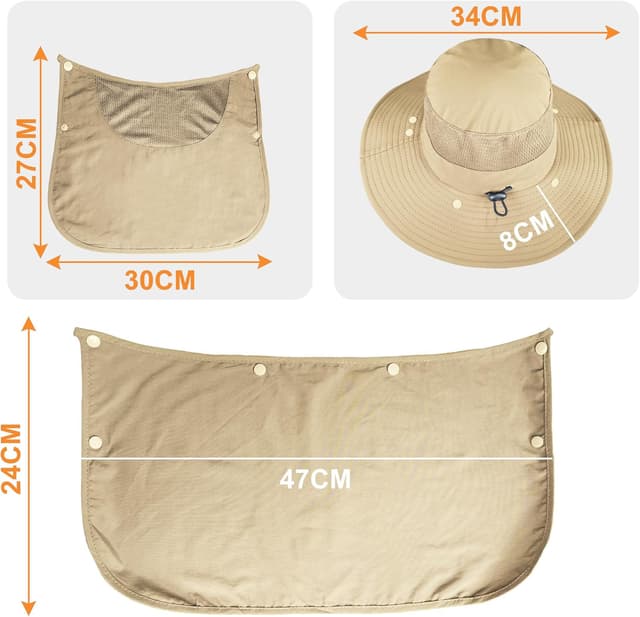 Detalle 2 de ehsbuy Fischerhut Herren Mesh 3,7 Zoll