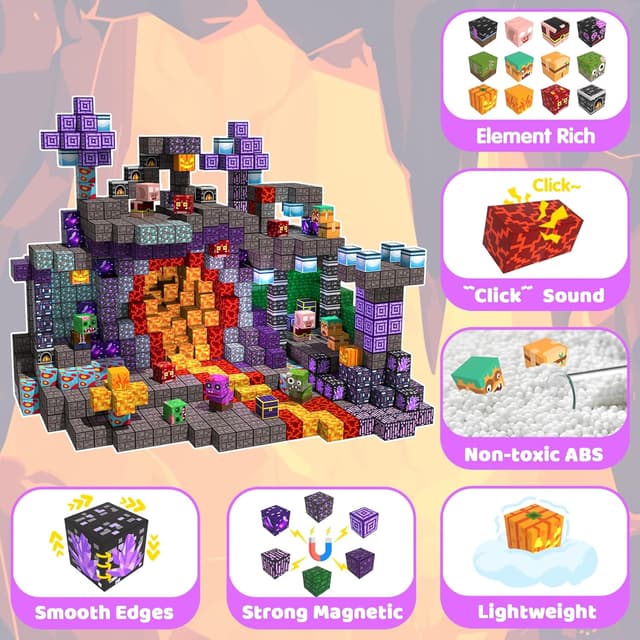 Detalle 1 de Magnetische Bausteine 100er Set für Kinder