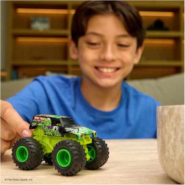 Thumbnail 5 de Monster Jam Smash & Bash Megalodon 1:64 – Monster truck riparabile per bambini dai 3 anni
