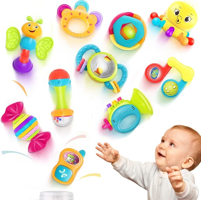 Detalle de iPlay iLearn 10pcs Baby Rattles Set for Infants