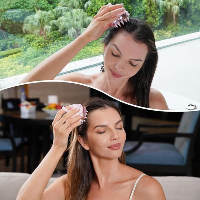 Thumbnail 5 de SHINLEA Massaggiatore cuoio capelluto spazzola in silicone rosa