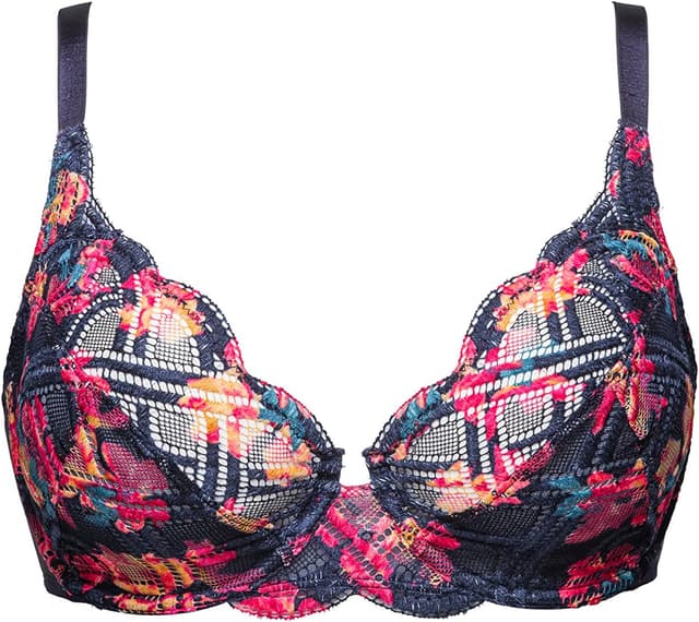 Detalle de Sans Complexe soutien-gorge emboîtant Elise Fantaisy imprimé fleurs bleu marine