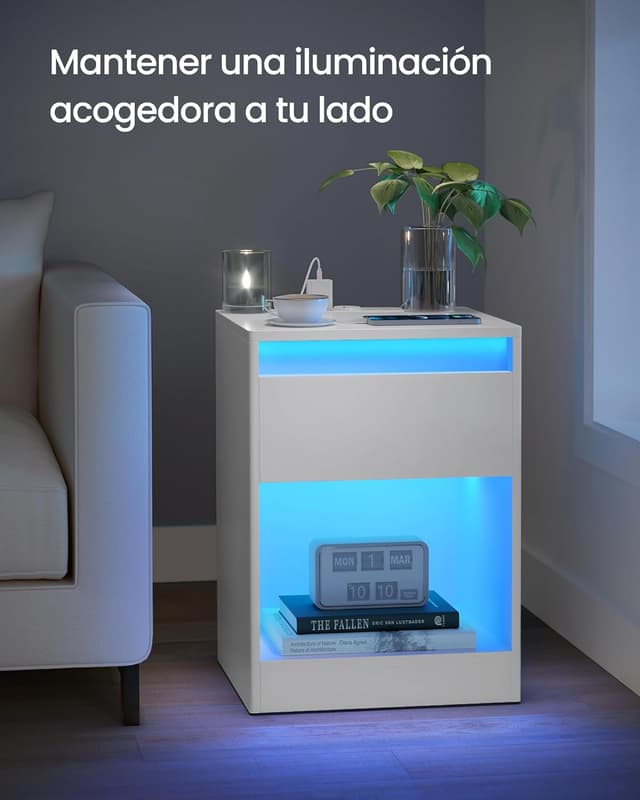 Thumbnail 7 de VASAGLE Kailyn Colección - Mesita con Carga USB y Luz LED