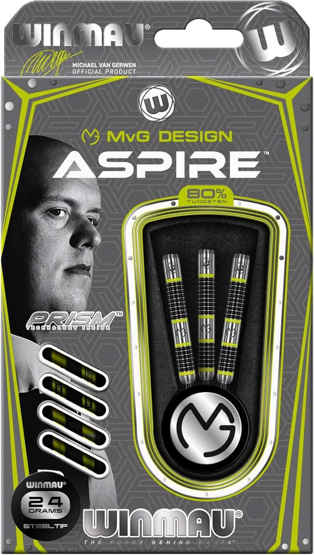 Thumbnail 3 de WINMAU MvG Aspire Tungsten Steeltip Darts 24g