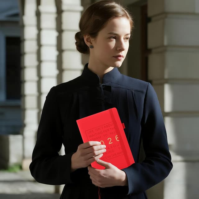 Thumbnail 6 de 2026 A5 Page-a-Day Diary (Jan–Dec) with Monthly Tabs, Hardcover & Inner Pocket