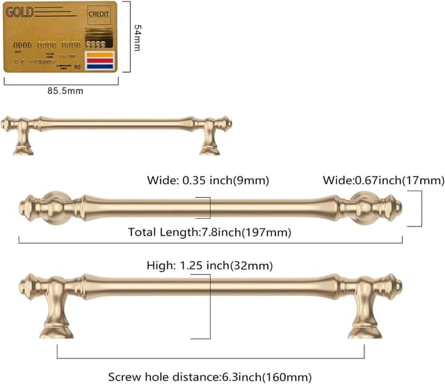 Detalle 2 de Amerdeco maniglie cucina 10 pezzi 160 mm