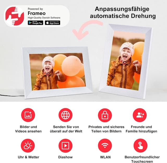 Detalle de Digitaler Bilderrahmen WLAN Frameo 10,1 Zoll