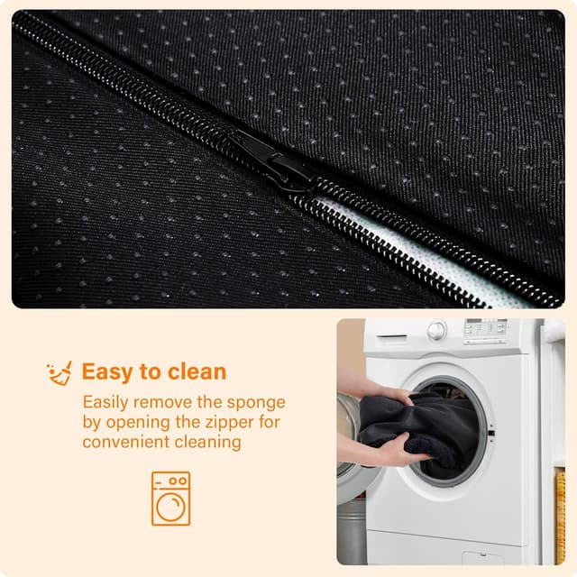 Detalle de HMTOPE orthopädisches rundes Hundebett 80 cm Ø – dunkelgrau, waschbarer Donut/Kuschelkorb