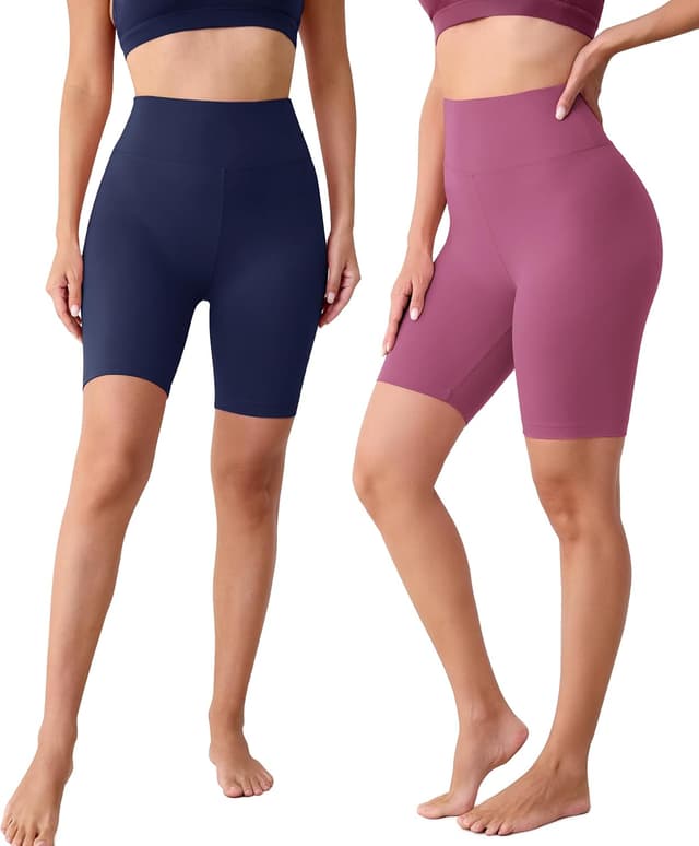 Detalle 2 de VALANDY Creamlush biker shorts for women – 8" high waisted, buttery-soft yoga & gym shorts (S–5XL)