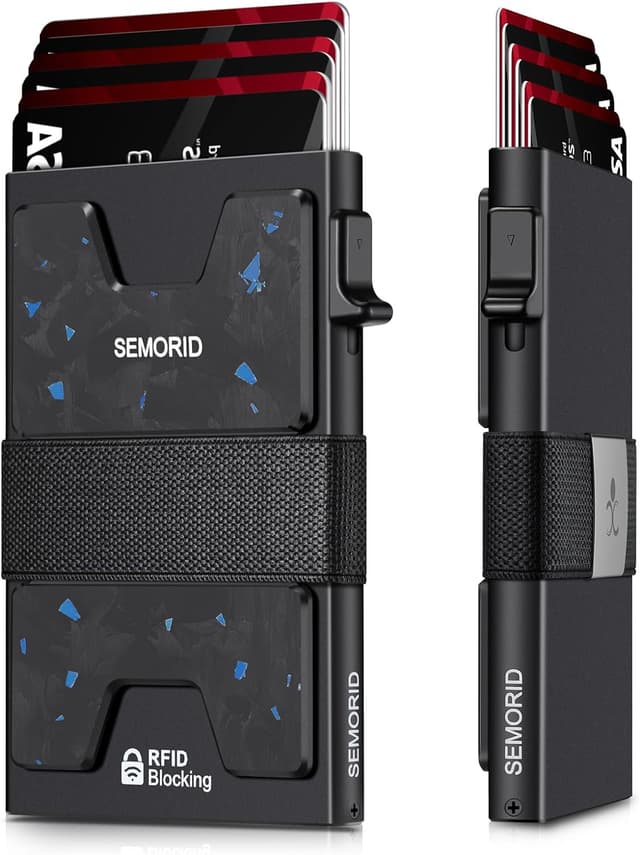 Thumbnail 4 de SEMORID Slim Aluminum Card Holder Wallet 12 cards 💼