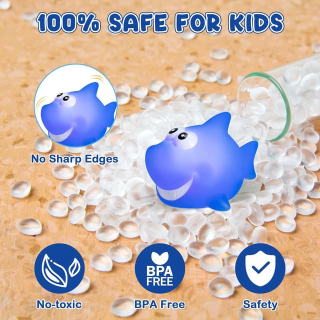 Detalle de HOYIBO Light Up Bath Toys (8 Pack) – floating marine animal bath lights for kids aged 3–5