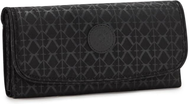 Detalle de Kipling Money Land Billetera Grande ✨ Signature Emb. Negra