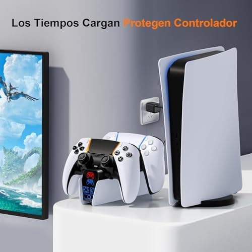 Detalle 2 de Fenolical Estación de Carga DualSense PS5 1h