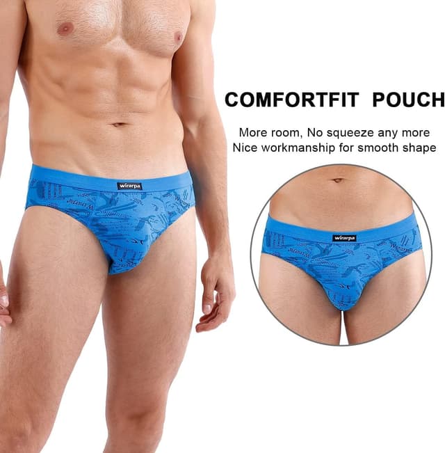 Detalle de wirarpa Herren-Slip aus Microfaser/Modal-ähnlicher Stoffqualität – mit Stretch, komfortabler Bund- und Doppel-Taschenpackung (S–XXXL)