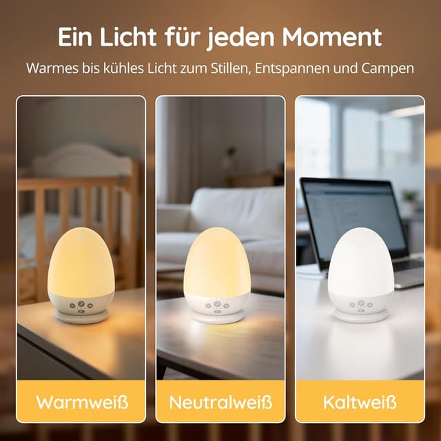 Detalle 2 de JolyWell Nachtlicht mit White Noise 18 Arten