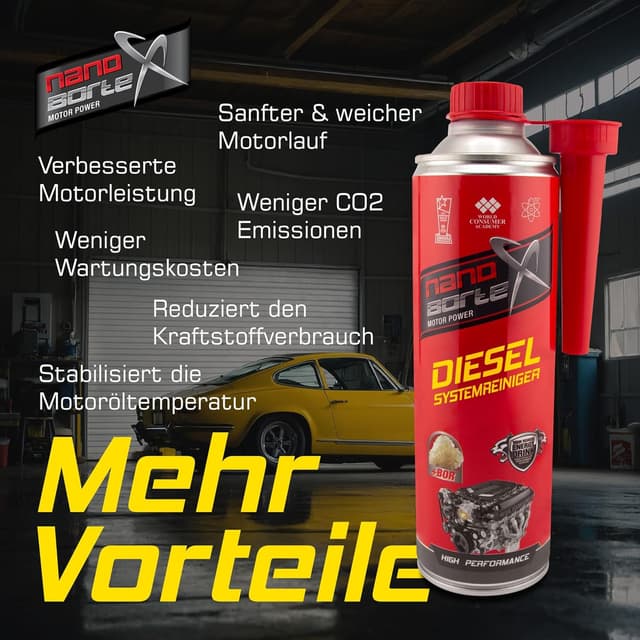 Detalle de NanoBorTeX Diesel-Systemreiniger 600 ml mit BOR – Reiniger & Additiv für Dieselmotoren