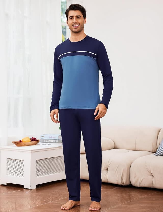 Thumbnail 2 de Bresdk Pigiama Uomo Invernale Cotone Lungo