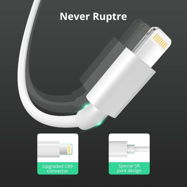 Detalle de JJCALL 1.8m iPhone Charger Cable