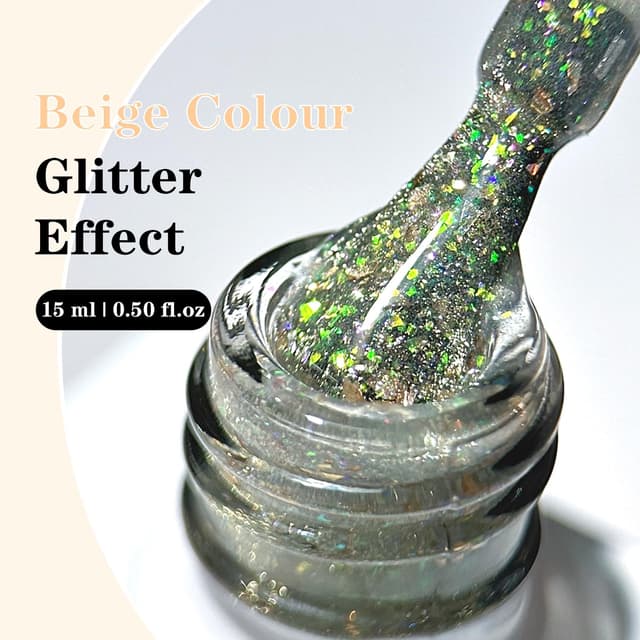 Detalle 2 de KRISNICE Cat-Eye UV-Gel Nagellack mit Magnet – Beige Cateye, 15 ml