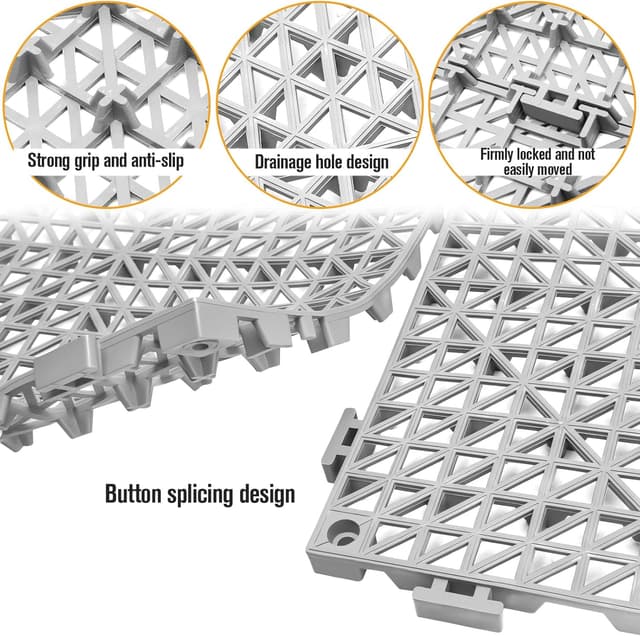 Thumbnail 3 de 12-Piece Interlocking Rubber Floor Tiles ⚙