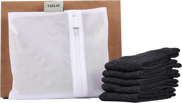 Detalle 2 de Laulax 5 Pairs Finest Combed Cotton Smooth Seamless Toe Boys School Socks (3–16 Years) – Black/Charcoal/Navy