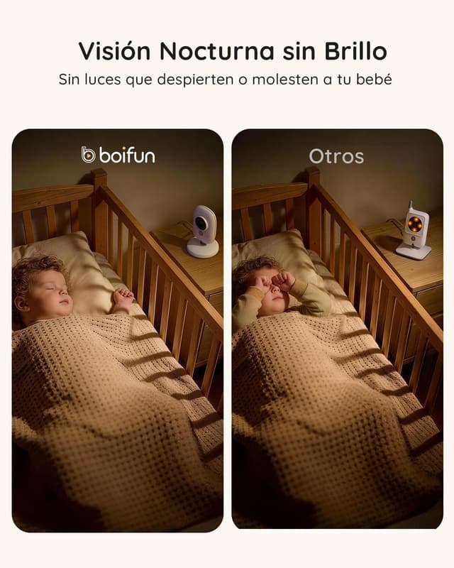 Detalle de BOIFUN Vigilabebés 4" HD 720P 2 cámaras