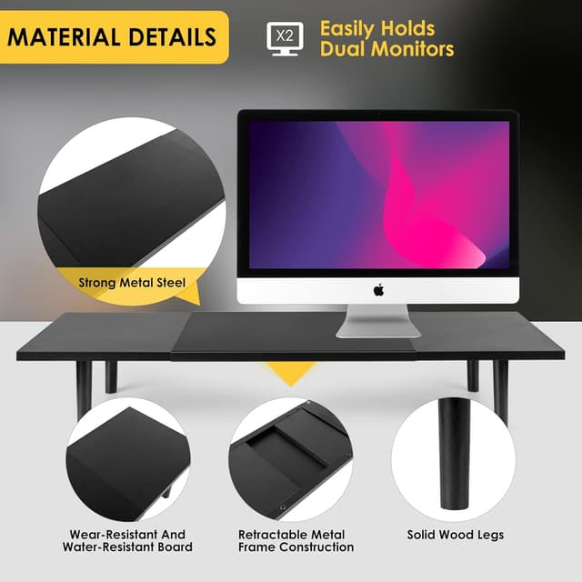 Detalle 2 de Across-Star Dual Monitor Stand Riser 32–40" for 2 Screens 🖥