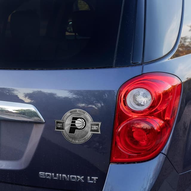 Detalle de Rico Industries Indiana Pacers Pewter Design Badge Basketball Magnet (Car, Fridge & More)