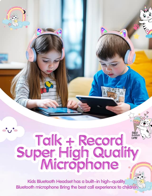 Thumbnail 5 de TECKNET Kids Headphones 70H playtime