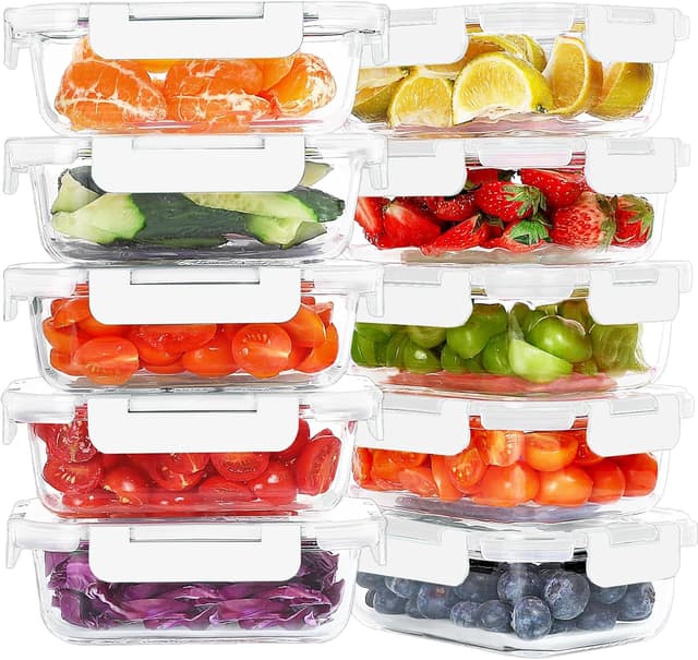 Thumbnail 6 de KOMUEE 22 oz Glass Meal Prep Containers 🍱