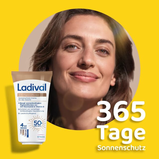 Detalle de LADIVAL Sonnenschutz Lotion LSF 50 für trockene Haut – wasserfeste Sonnencreme bei Neurodermitis-Neigung