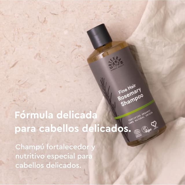 Detalle 2 de Urtekram Champú de Romero 500 ml 🍃
