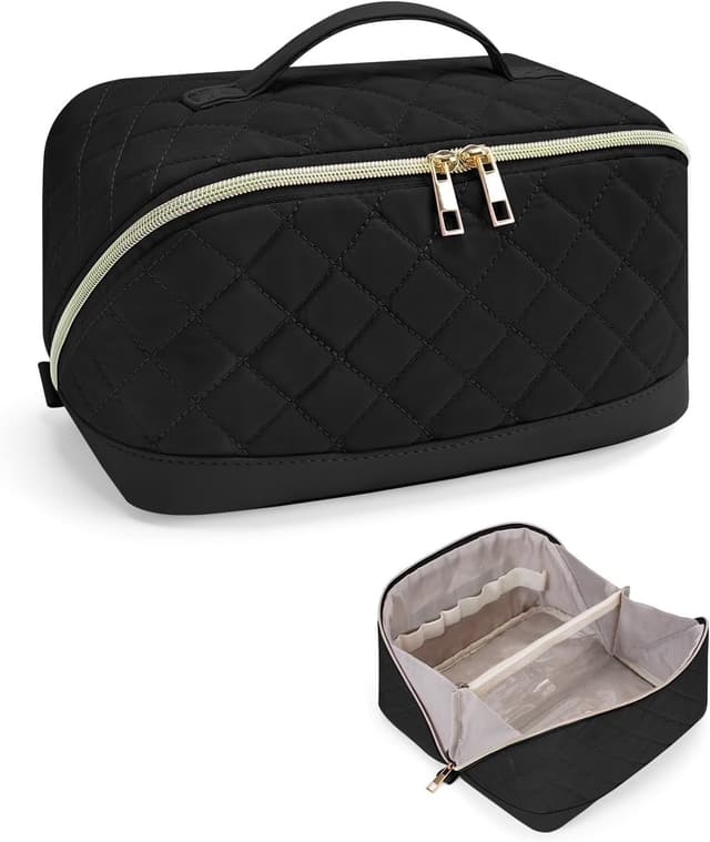Detalle de Travel Makeup Bag Large Capacity with Clear Divider