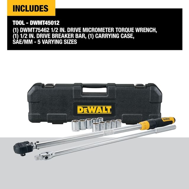 Thumbnail 1 de DEWALT DWMT45012 Torque Wrench Set 50-250 ft-lb