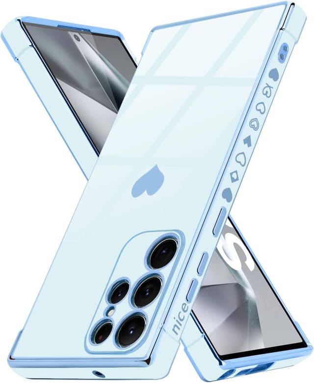 Thumbnail 6 de Urarssa Cute Bling Heart Case for Samsung Galaxy S24 (Purple) – shockproof silicone bumper cover