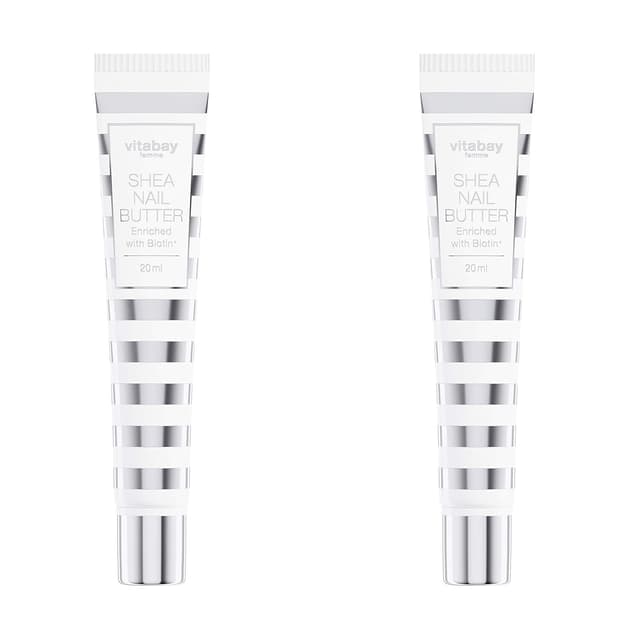 Imagen de Vitabay Shea Nail Butter 2x20 ml Nagelcreme mit Biotin en OfertitasTOP